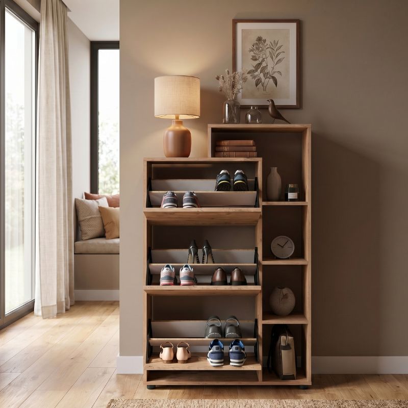 Παπουτσοθήκη Lego Megapap χρώμα pine oak 90x32x143εκ. - Image 2