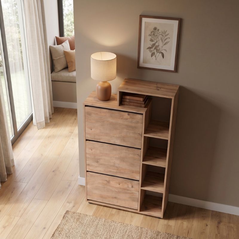 Παπουτσοθήκη Lego Megapap χρώμα pine oak 90x32x143εκ. - Image 3