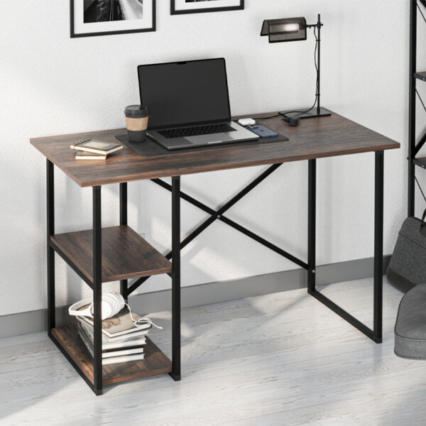 Γραφείο εργασίας Odeon Megapap χρώμα rustic καρυδί 120×59,8×73,8εκ.