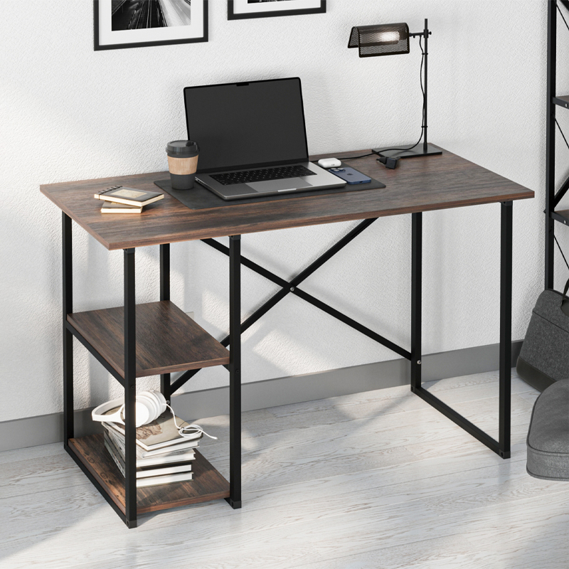 Γραφείο εργασίας Odeon Megapap χρώμα rustic καρυδί 120×59,8×73,8εκ.
