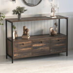 Μπουφές Mars Megapap χρώμα rustic καρυδί 122x36x80,1εκ.
