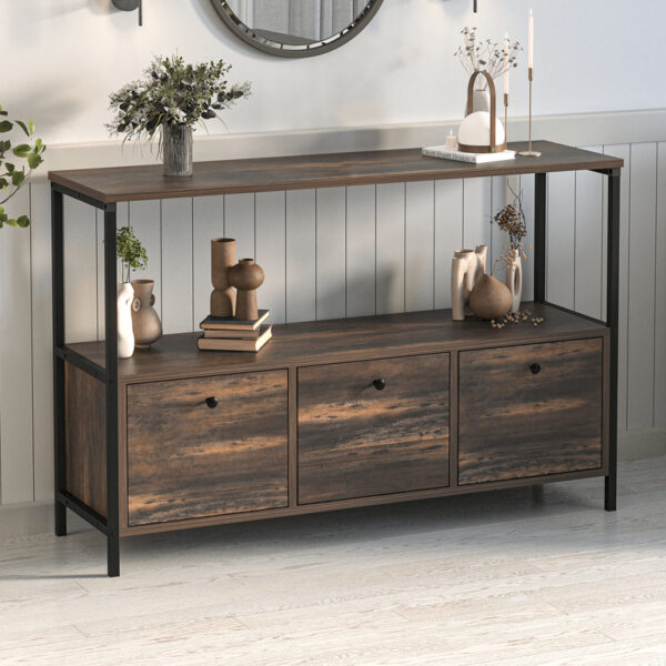Μπουφές Mars Megapap χρώμα rustic καρυδί 122x36x80,1εκ.
