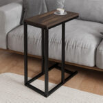 Τραπεζάκι βοηθητικό Agiro Megapap χρώμα rustic καρυδί 45,7×25,5×62,9εκ.