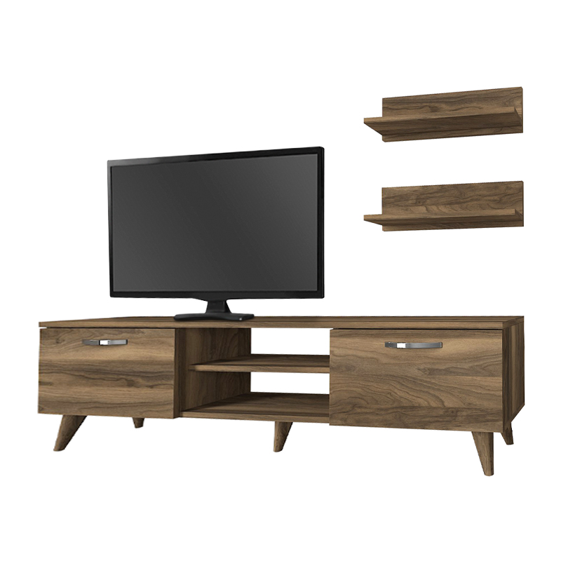 Έπιπλο τηλεόρασης Colin Megapap χρώμα καρυδί 150x29,5x40,6εκ. - Image 5