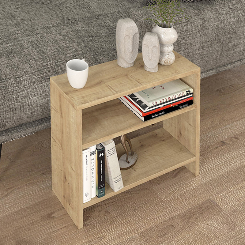 Τραπεζάκι βοηθητικό Silvanus Megapap χρώμα sapphire oak 51x17,5x49εκ. - Image 2