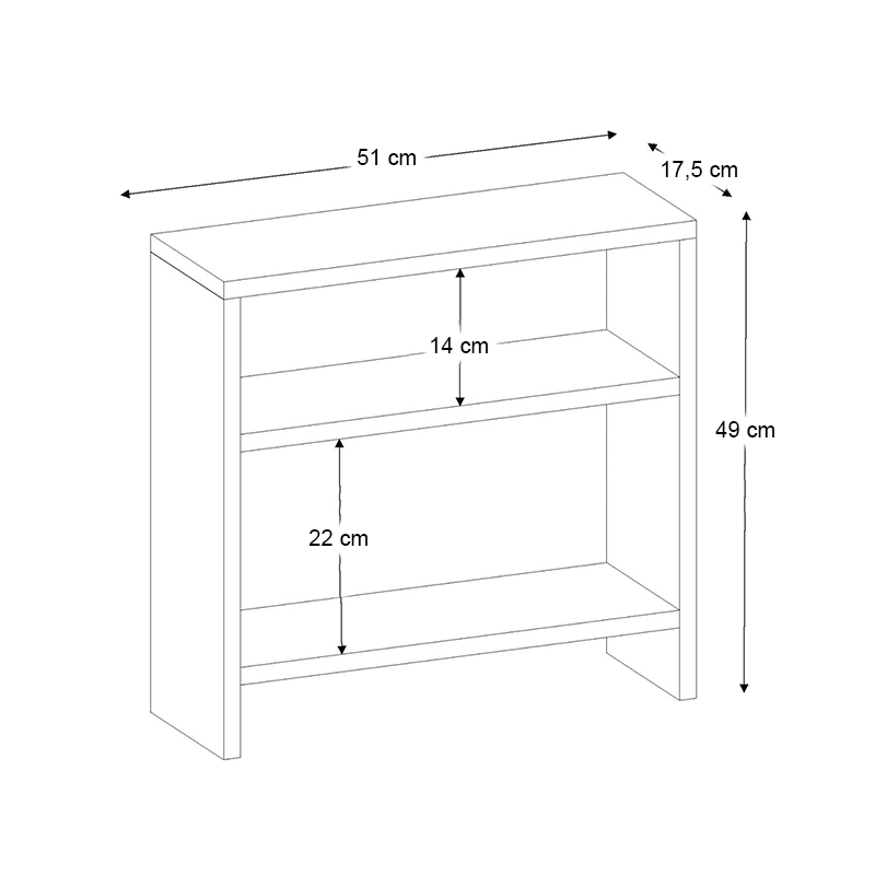 Τραπεζάκι βοηθητικό Silvanus Megapap χρώμα μαύρο 51x17,5x49εκ. - Image 4
