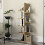 Βιβλιοθήκη Tree Megapap χρώμα sapphire oak 45×21,4×121,8εκ.