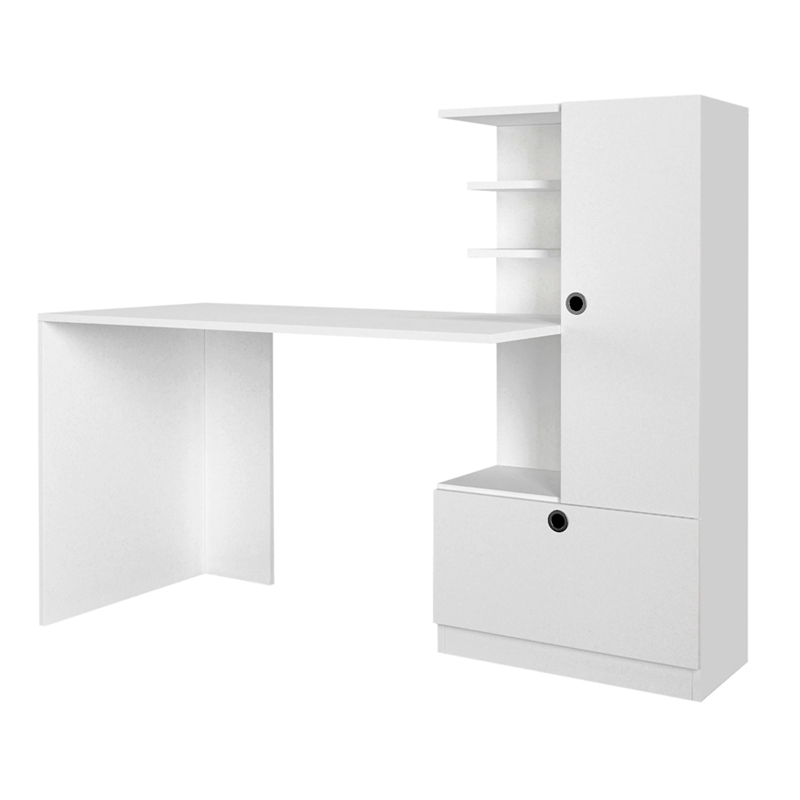 Γραφείο εργασίας Merino Megapap χρώμα λευκό 149,5x61,8x120εκ. - Image 6
