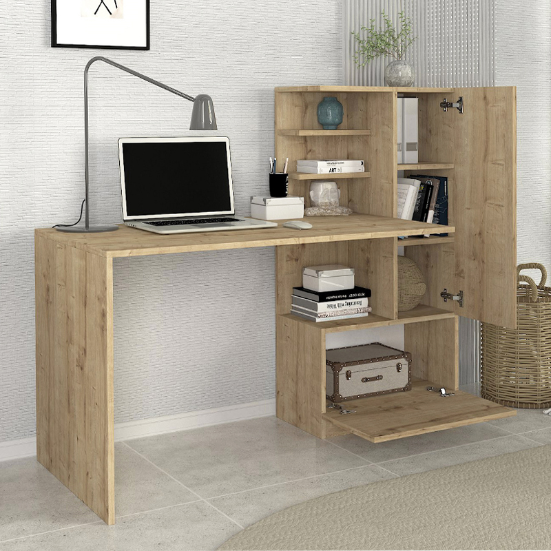 Γραφείο εργασίας Merino Megapap χρώμα sapphire oak 149,5x61,8x120εκ. - Image 2