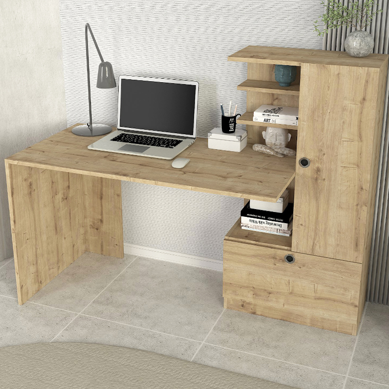 Γραφείο εργασίας Merino Megapap χρώμα sapphire oak 149,5x61,8x120εκ. - Image 5