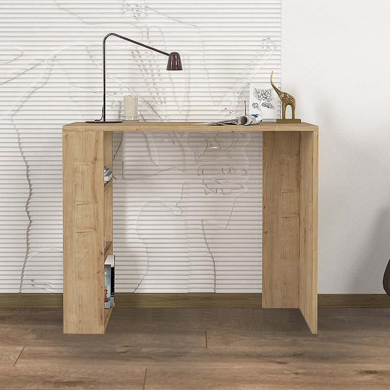 Γραφείο εργασίας Netenia Megapap χρώμα sapphire oak 90x40x74εκ. - Image 2