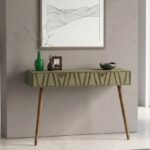 Κονσόλα επιτοίχια Forest Megapap χρώμα λαδί – καρυδί 120x35x89,3εκ.