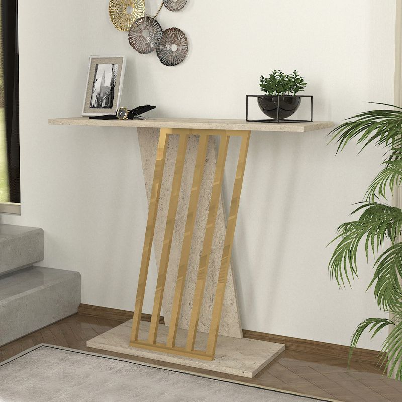 Κονσόλα Gravity Megapap χρώμα travertine - χρυσό 90x29,6x76,8εκ. - Image 4