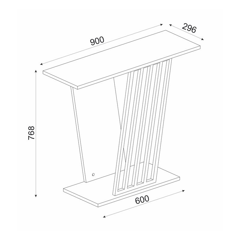 Κονσόλα Gravity Megapap χρώμα travertine - χρυσό 90x29,6x76,8εκ. - Image 6