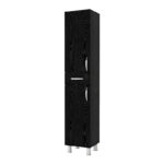 Ντουλάπι κουζίνας – μπάνιου Selina Megapap χρώμα sencron black 35x31x179εκ.