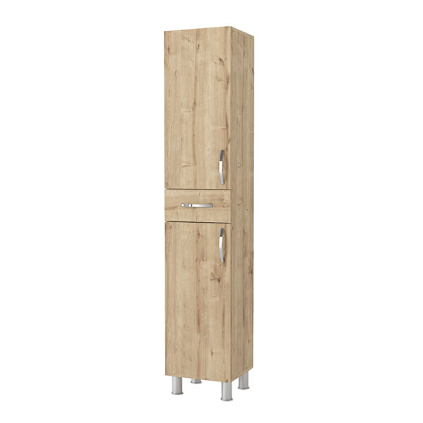 Ντουλάπι κουζίνας – μπάνιου Selina Megapap χρώμα sapphire oak 35x31x179εκ.