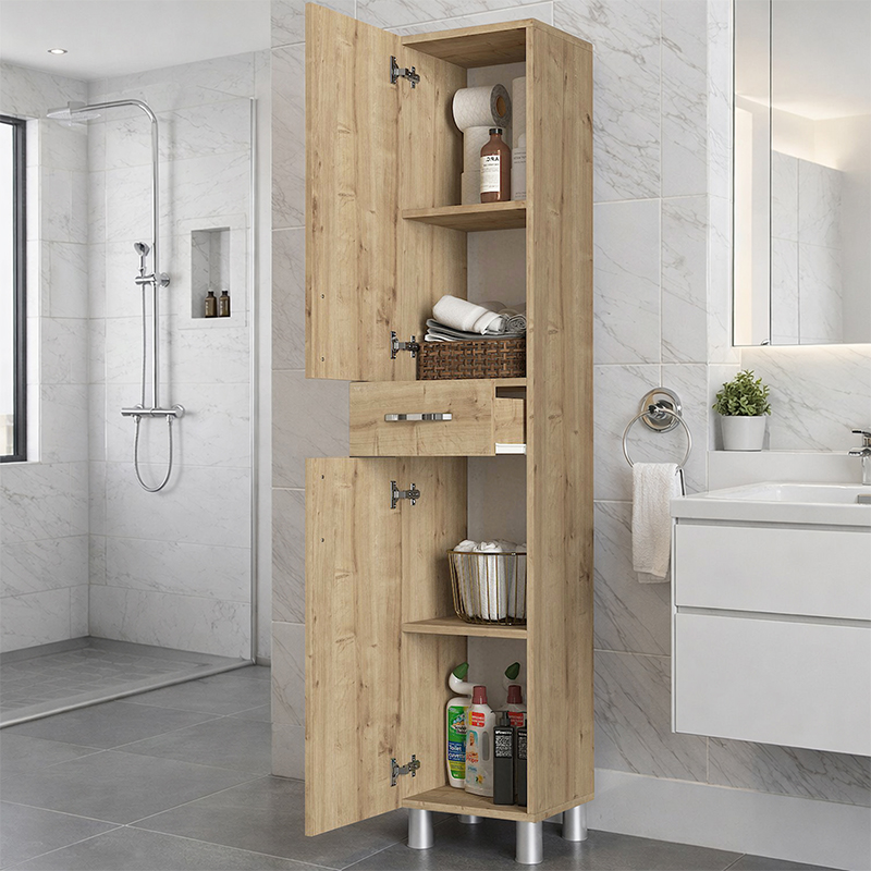 Ντουλάπι κουζίνας - μπάνιου Selina Megapap χρώμα sapphire oak 35x31x179εκ. - Image 6