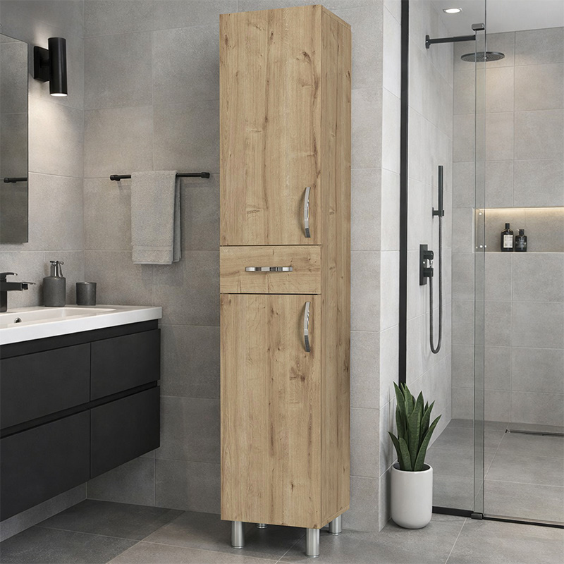 Ντουλάπι κουζίνας - μπάνιου Selina Megapap χρώμα sapphire oak 35x31x179εκ. - Image 7