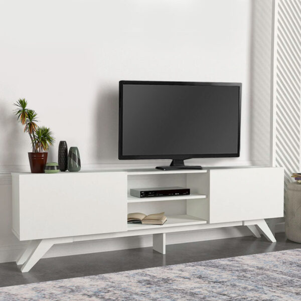 Έπιπλο τηλεόρασης Jarvis Megapap χρώμα λευκό 180×31,3×58εκ.