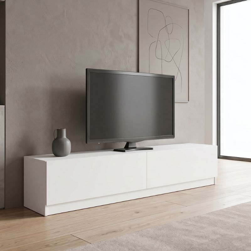 Έπιπλο τηλεόρασης Ahenk Megapap χρώμα λευκό 160×31,3×32,9εκ.