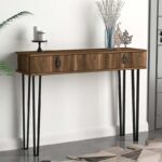 Κονσόλα Helsinki Megapap χρώμα καρυδί 120×35,5×90εκ.
