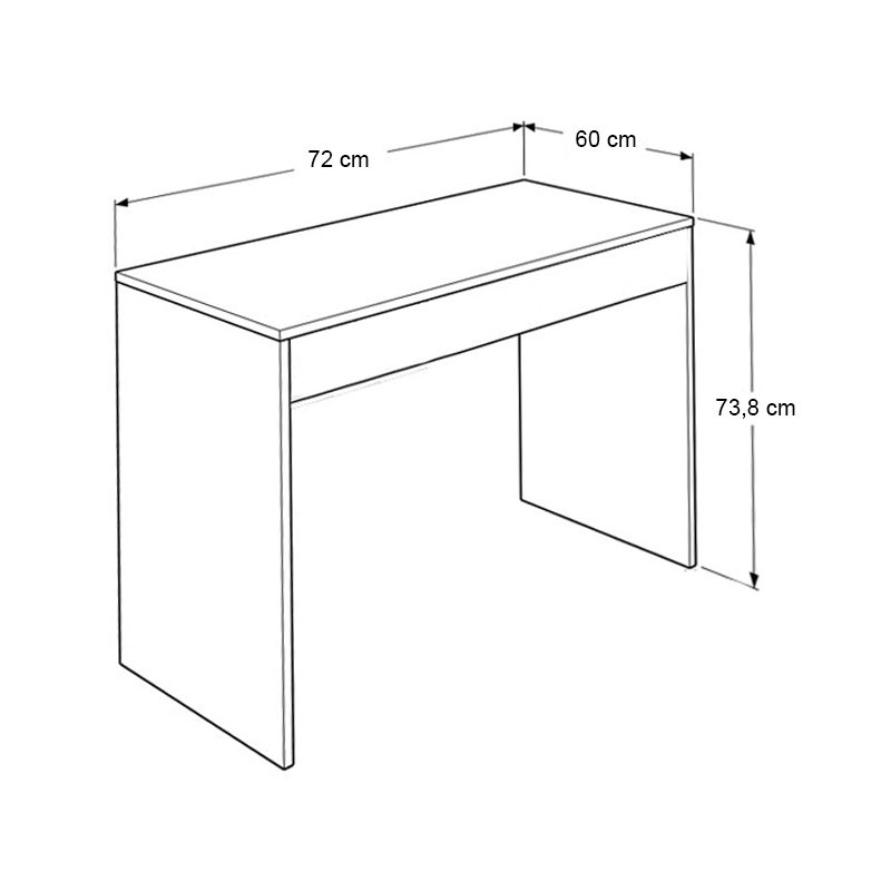 Γραφείο εργασίας Mida Megapap χρώμα sapphire oak 72x60x73,8εκ. - Image 8