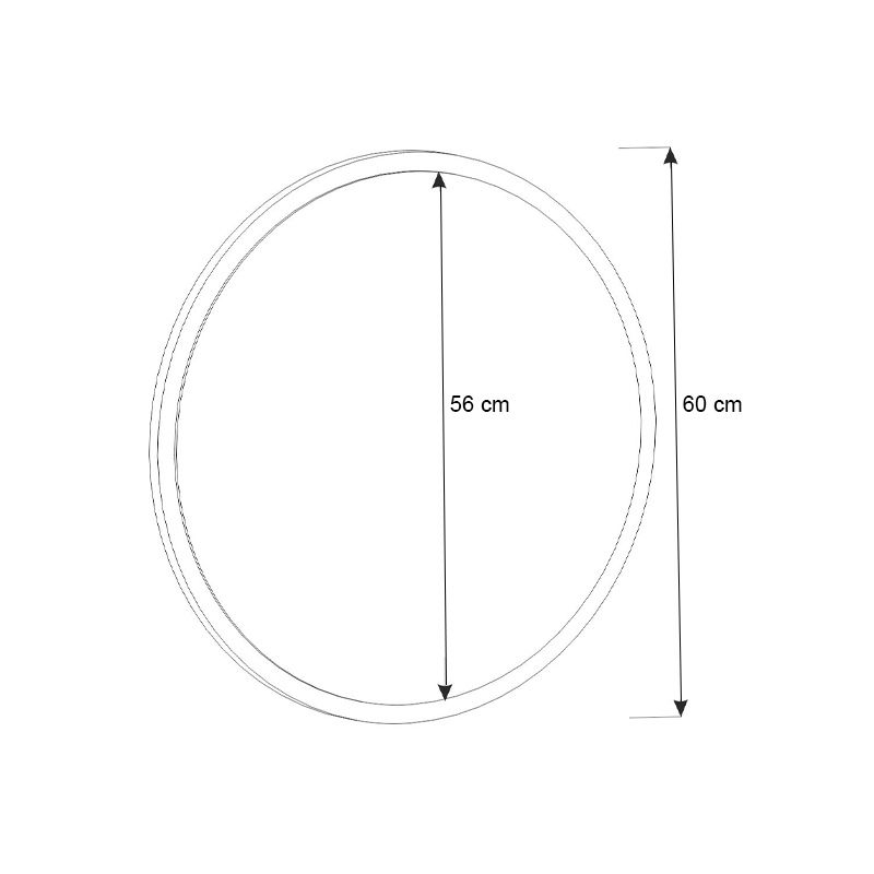 Καθρέπτης τοίχου Glob Μegapap χρώμα sapphire oak 59x2x59εκ. - Image 4