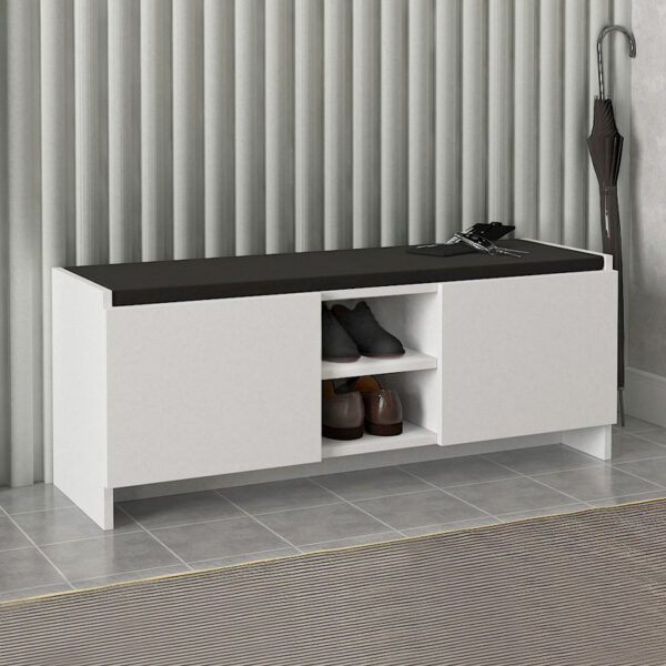 Παπουτσοθήκη Verly Megapap χρώμα λευκό 110×33,2×43εκ.