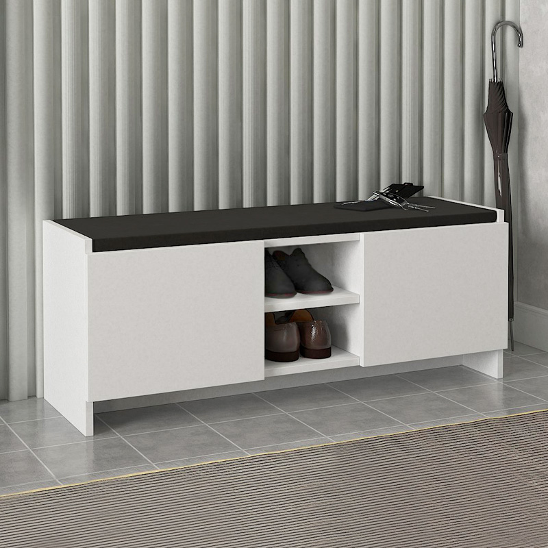 Παπουτσοθήκη Verly Megapap χρώμα λευκό 110×33,2×43εκ.