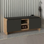 Παπουτσοθήκη Verly Megapap χρώμα sapphire oak – ανθρακί 110×33,2×43εκ.