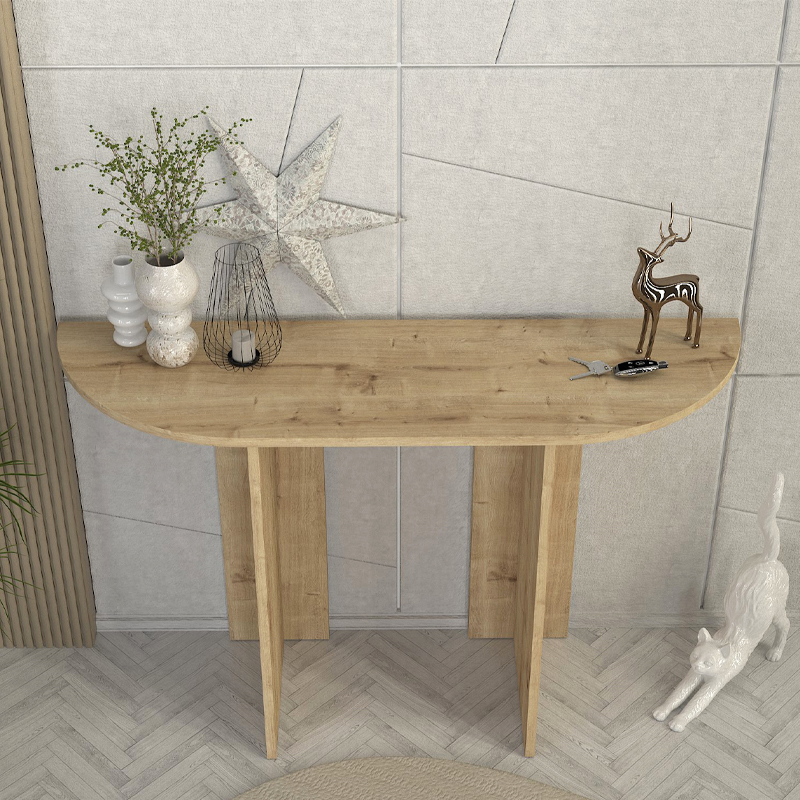 Κονσόλα Cortado Megapap χρώμα sapphire oak 120x35x75εκ. - Image 2