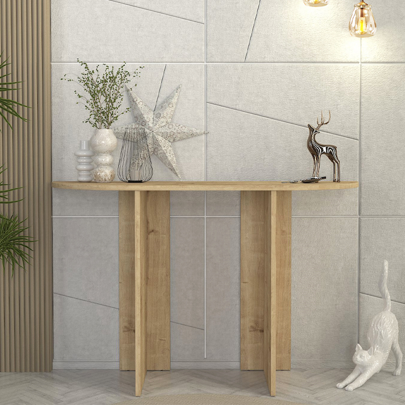Κονσόλα Cortado Megapap χρώμα sapphire oak 120x35x75εκ. - Image 3