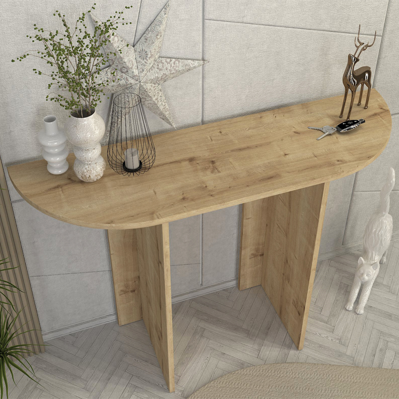 Κονσόλα Cortado Megapap χρώμα sapphire oak 120x35x75εκ. - Image 4