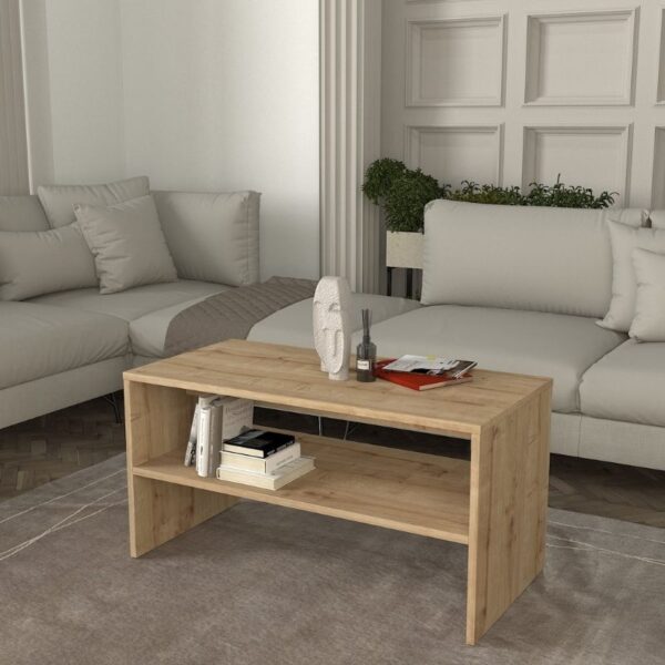 Τραπεζάκι σαλονιού Eleva Megapap χρώμα sapphire oak 90×44,6×46,4εκ.