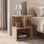 Κομοδίνο – Τραπεζάκι βοηθητικό Entiero Megapap χρώμα sapphire oak 39,8x35x54,6εκ.
