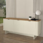 Μπουφές Bohema Megapap χρώμα ivory – sepet oak 180x47x76,6εκ.