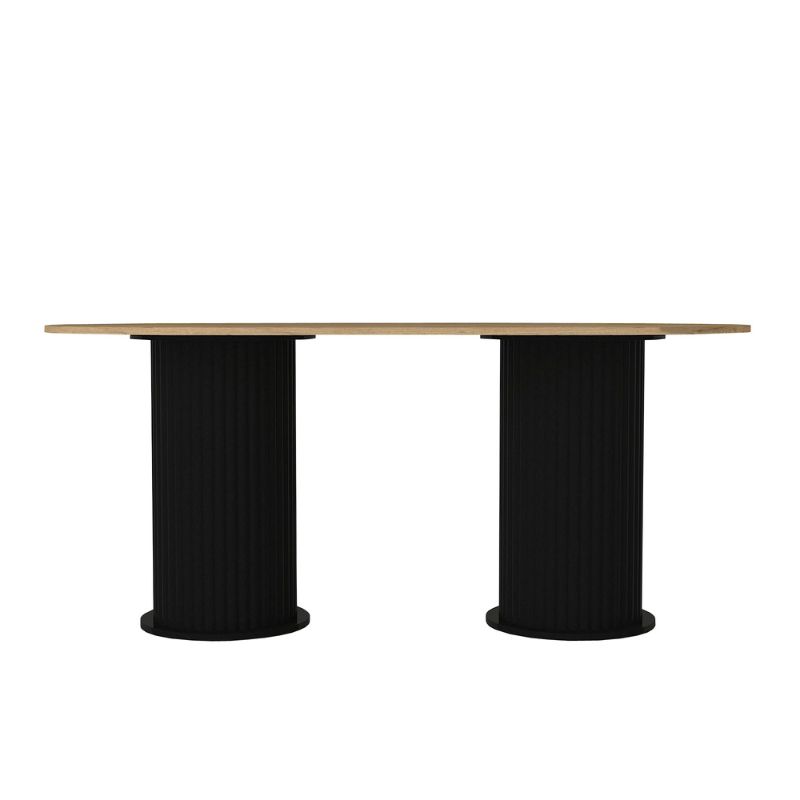 Τραπέζι Bohema Megapap χρώμα μαύρο - sepet oak 180x90x77,7εκ. - Image 9