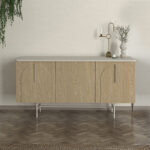 Μπουφές Rebel Megapap χρώμα rota oak – sandstone 150x45x76,5εκ.