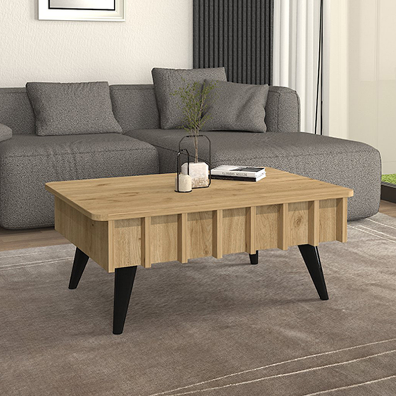 Τραπεζάκι σαλονιού Gemma Megapap χρώμα sepet oak 90×59,6×36,8εκ.