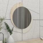 Καθρέπτης τοίχου Sevilla Μegapap χρώμα sandstone – travertine 59,2×2,2×69εκ.