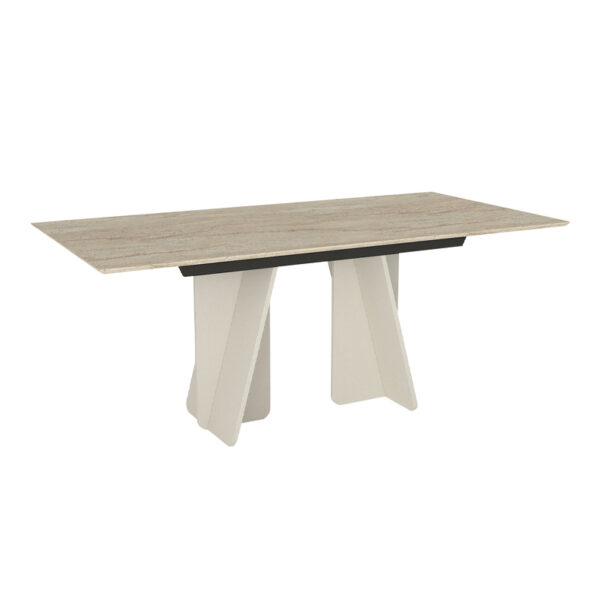 Τραπέζι Sevilla Megapap χρώμα sandstone – travertine 180x90x75εκ.