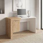 Γραφείο εργασίας Dario Megapap χρώμα sepet oak – λευκό 120x60x73,2εκ.
