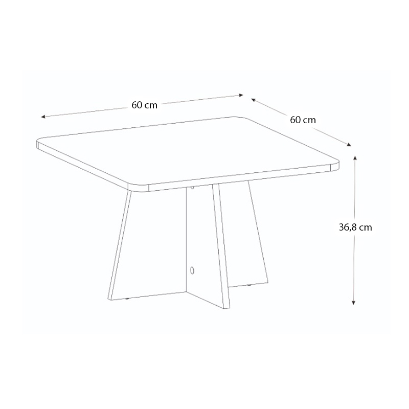 Τραπεζάκι σαλονιού Sugar Megapap χρώμα λευκό 60x60x36,8εκ. - Image 6