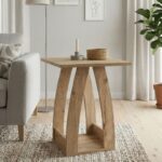 Τραπεζάκι βοηθητικό – Κομοδίνο Deros Megapap χρώμα sepet oak 45x45x56εκ.