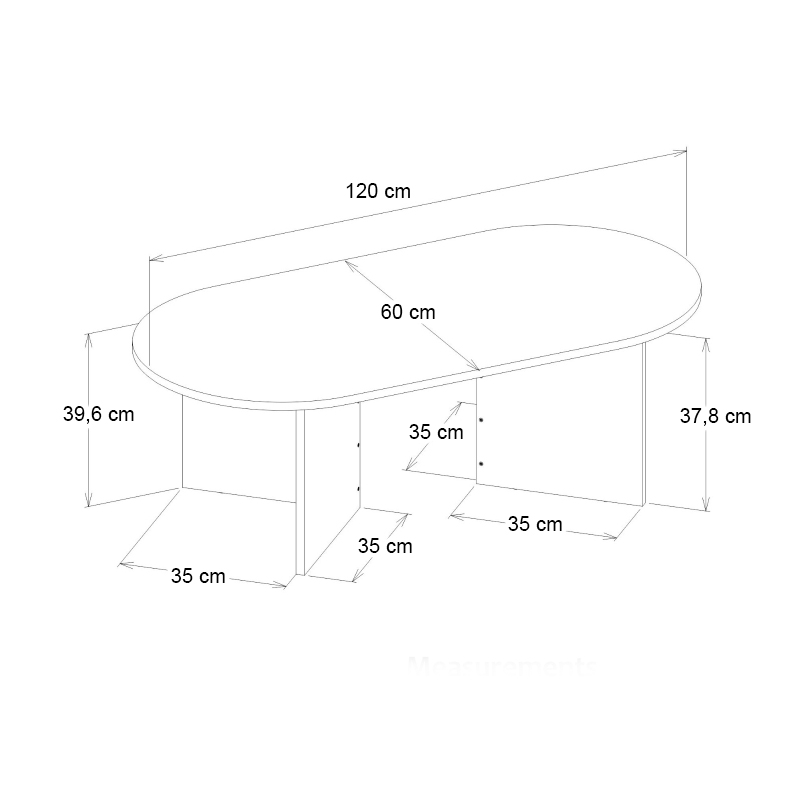 Τραπεζάκι σαλονιού Cortado Megapap χρώμα travertine 120x60x39,6εκ. - Image 4