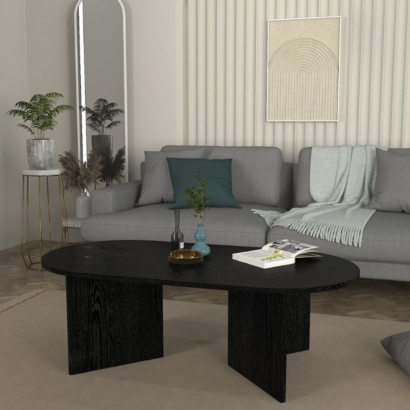 Τραπεζάκι σαλονιού Cortado Megapap χρώμα sencron black 120x60x39,6εκ. - Image 2