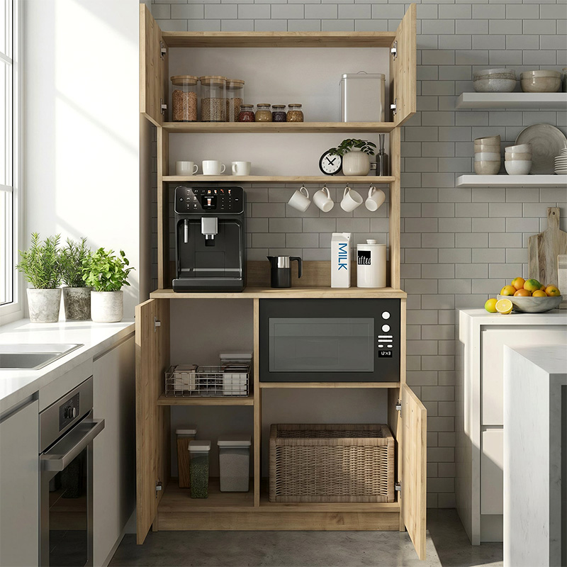 Έπιπλο κουζίνας Tuco 2 Megapap χρώμα sapphire oak 90x40x180εκ. - Image 3