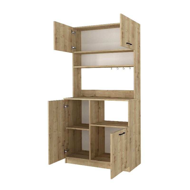 Έπιπλο κουζίνας Tuco 2 Megapap χρώμα sapphire oak 90x40x180εκ. - Image 8