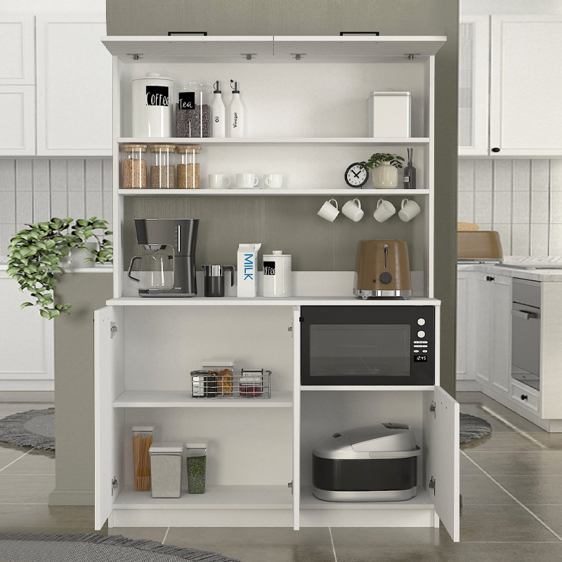 Έπιπλο κουζίνας Tuco 3 Megapap χρώμα λευκό 123,8x40x180εκ. - Image 3