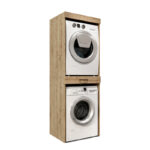 Έπιπλο πλυντηρίου – στεγνωτηρίου Fika Megapap χρώμα sapphire oak 67×61,8×198,5εκ.
